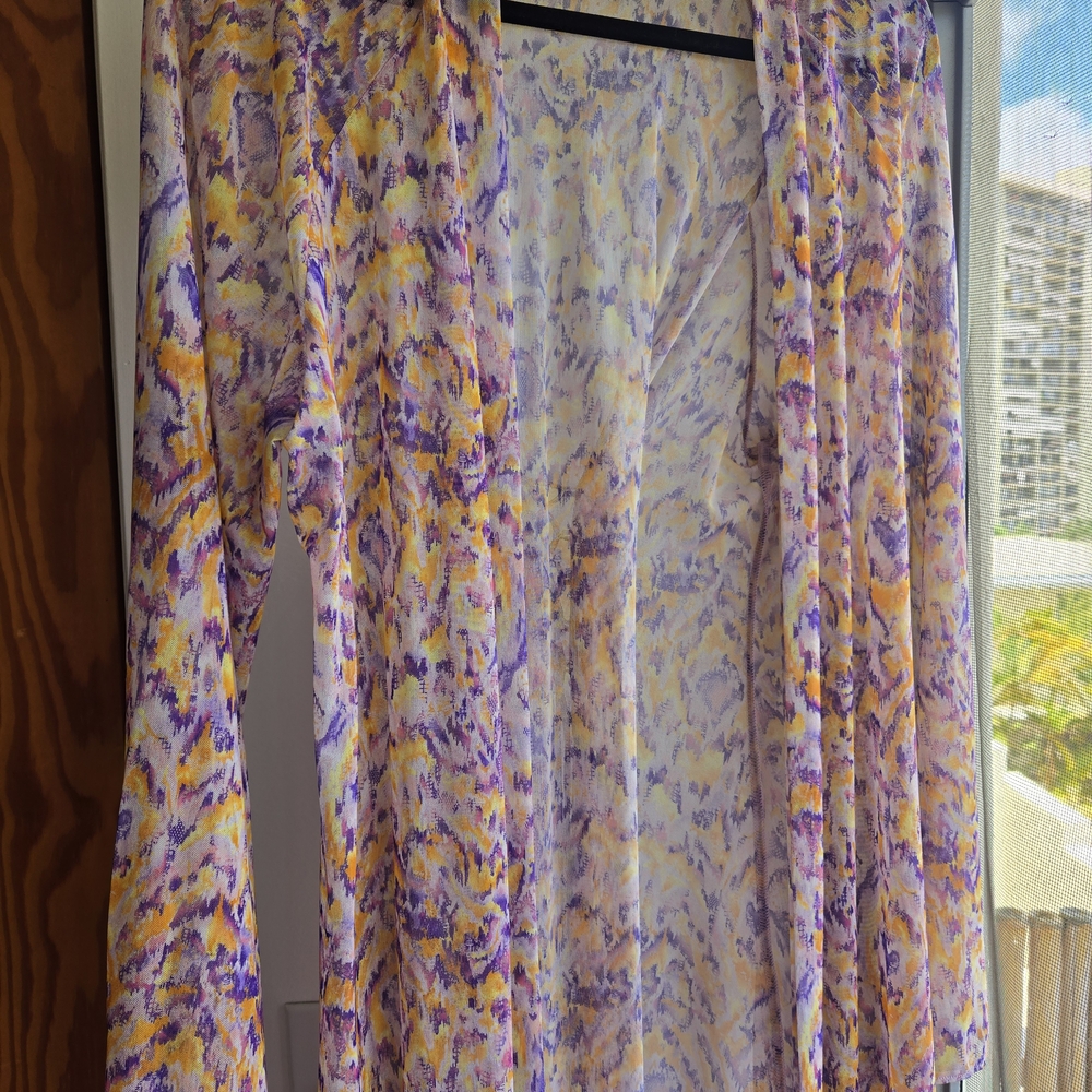 Savage X Fenty Purple and Yellow Swim Coverup